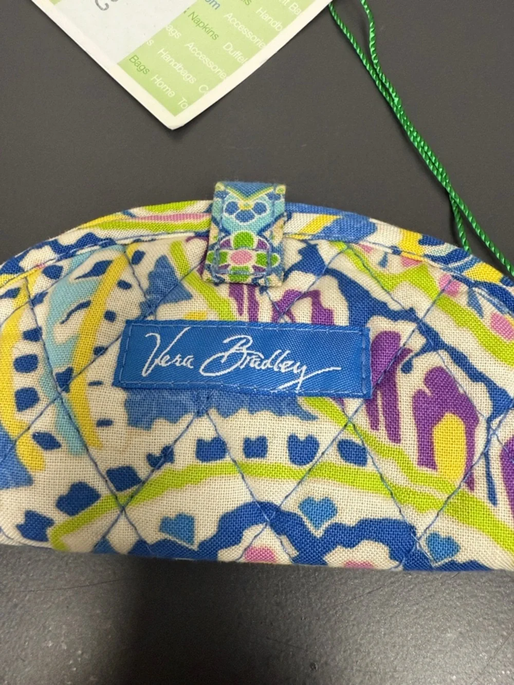 Vera Bradley Blue Multi Quilted Cosmetic Pouch